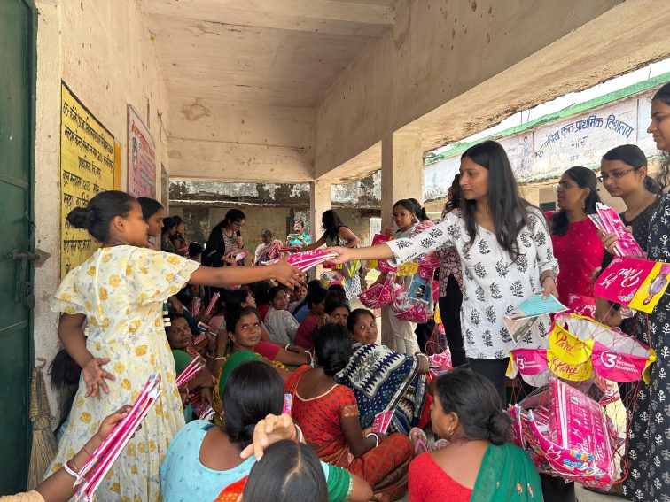 Photo of women providing menstrual pads